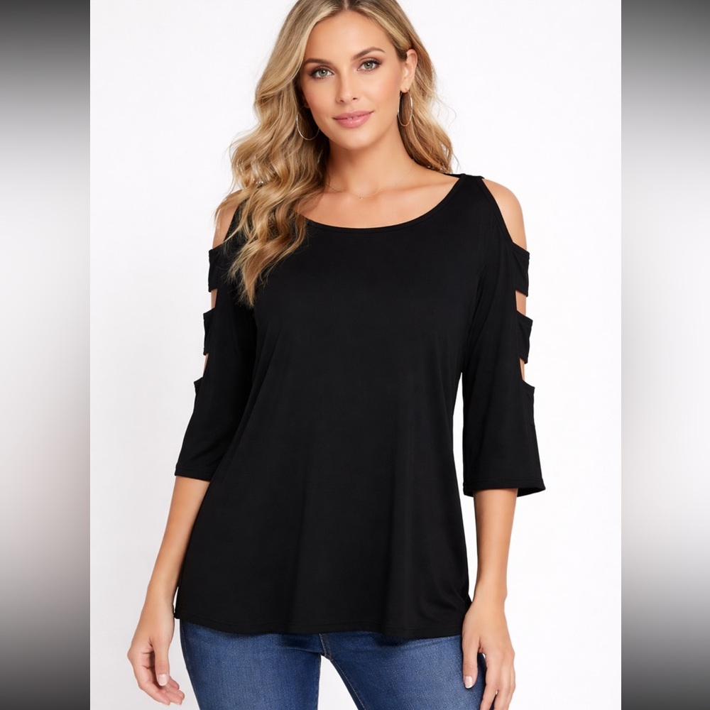 Clara Sun Woo Black Tunic Top